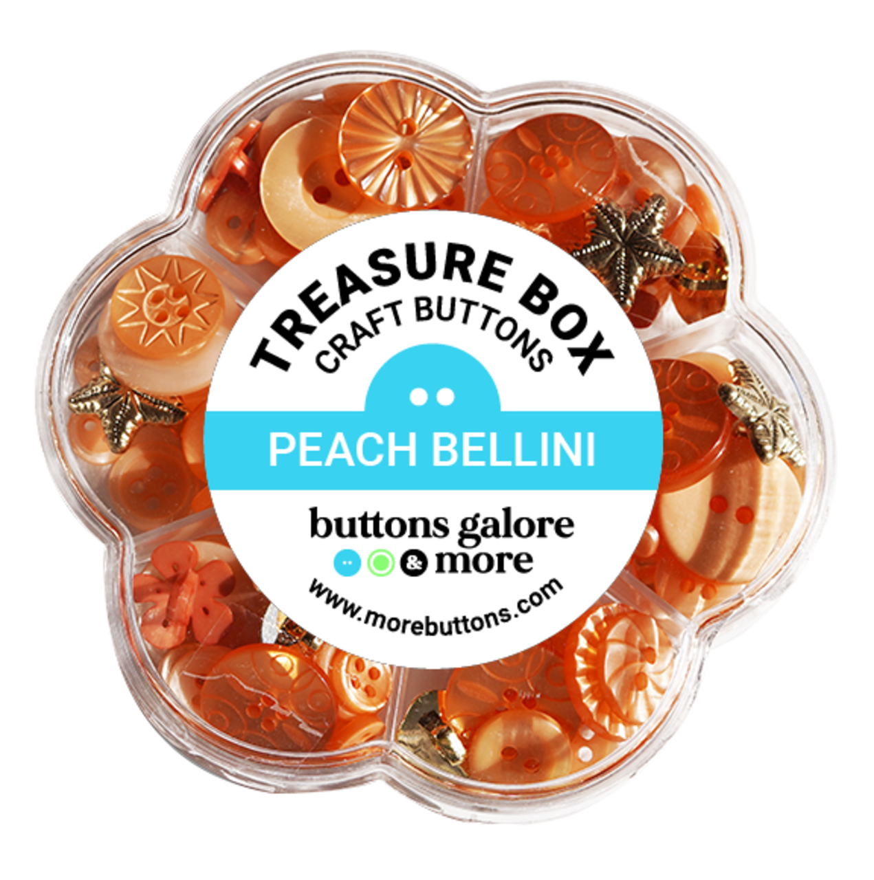 Buttons Galore Treasure Box Fancy Designer Buttons for Sewing and Crafts, Scrapbooks and Paper Crafts - 100+ Buttons